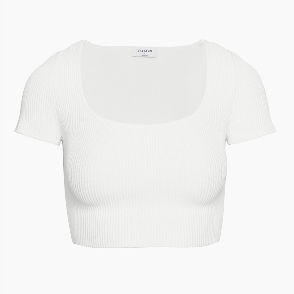 Aritzia Babaton Sculpt Knit Squareneck Top